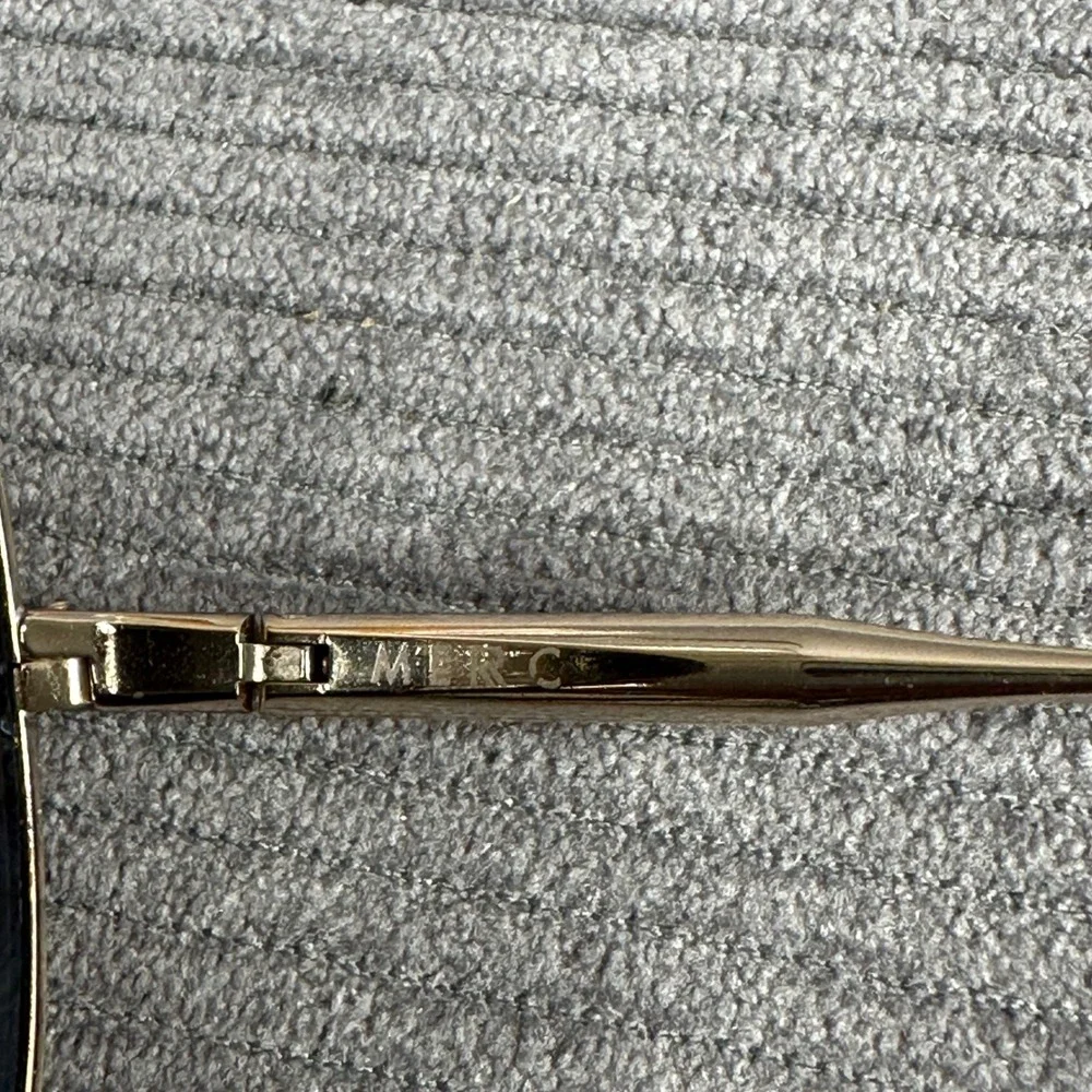 Marc Jacobs Gold Aviator Y2K Sunglasses Blue Green Mirror Lens 050561-907 Italy